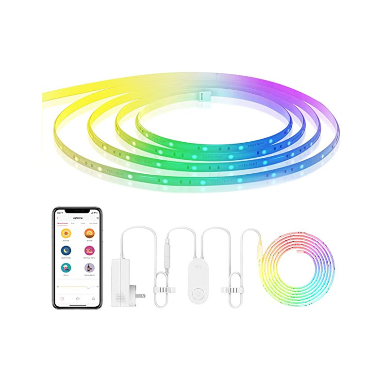 Yeelight Smart tira de luz LED RGB WiFi, 2M/extensible hasta 10M,  multicolor, regulable, sincronización de música, tira de luz de cinta,  control de aplicación y voz, funciona con Alexa/Homekit/asistente de  Google, no