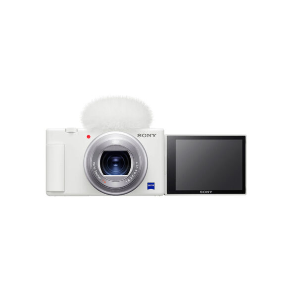 Sony ZV-1F Vlog Camera + 4 Baterias Para Creadores de Contenido y Vloggers (Color Blanco)