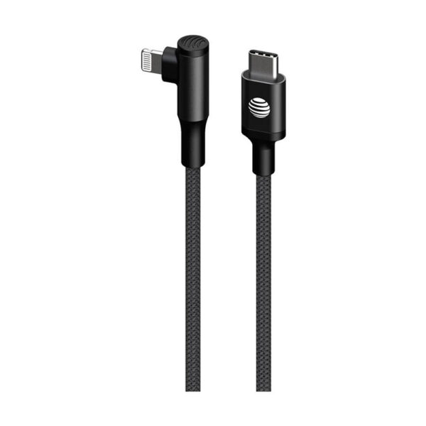 AT&T USB C to Lightning Braided Cable 1.8M Black