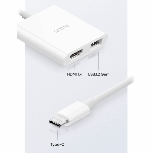 Realme Hub tipo C a HDMI 1,4, 4K/30Hz, USB3.2 Gen1 (RMW2022 ) - Image 2