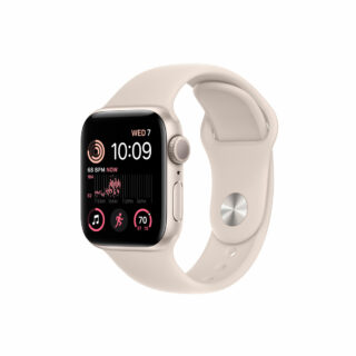 Apple Watch SE 2nd Gen 40mm , GPS, - Starlight Aluminum Case with Starlight Sport Band, S/M