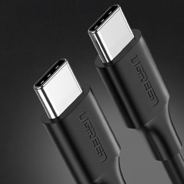 Ugreen Cable de carga rapida reforzado USB-C a USB-C, soporta hasta 60W (Black) - Imagen 3