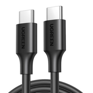Ugreen Cable de carga rapida reforzado USB-C a USB-C, soporta hasta 60W (Black)