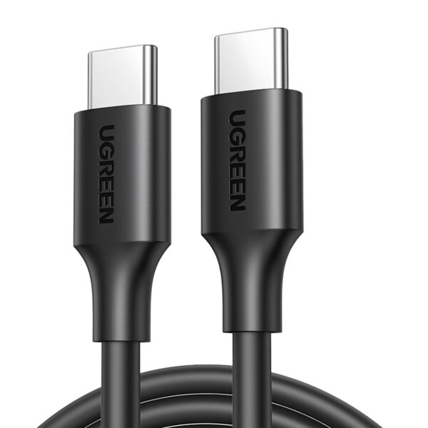 Ugreen Cable de carga rapida reforzado USB-C a USB-C, soporta hasta 60W (Black)