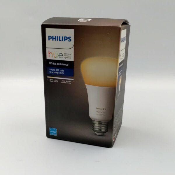 Philips Hue White Ambiance A19 - Bombilla LED (10 W/110V, intensidad regulable, funciona con Alexa, HomeKit y Google Assistant) - Imagen 3