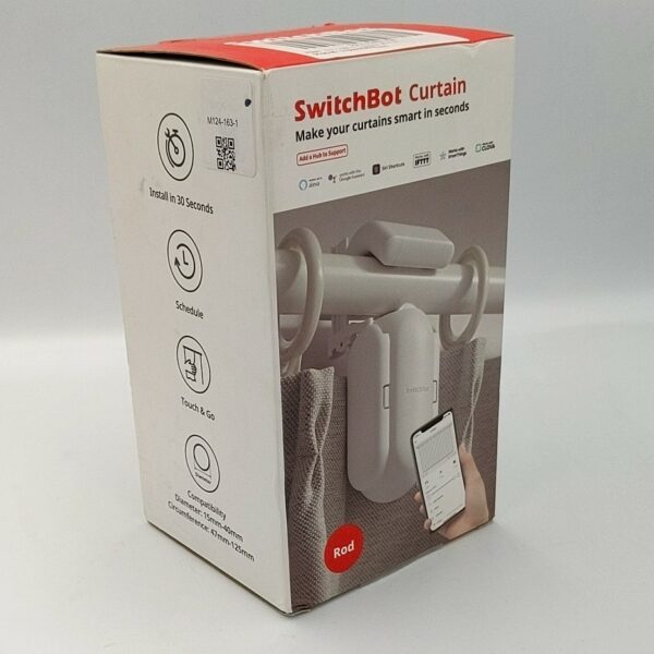 SwitchBot Curtain Rod - Smart Home Curtain Robot - NEW Google Home/Alexa (tubo circular) - Imagen 5