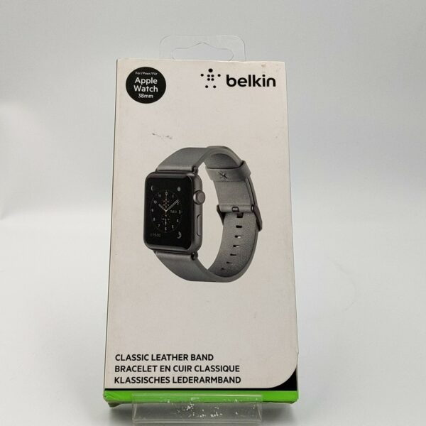 BELKIN APPLE WATCH 38MM CLASSIC LEATHER BAND GRAY - Imagen 2