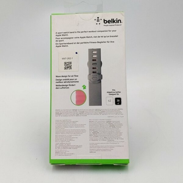 BELKIN APPLE WATCH 38MM GRAY SPORT BAND - Imagen 4
