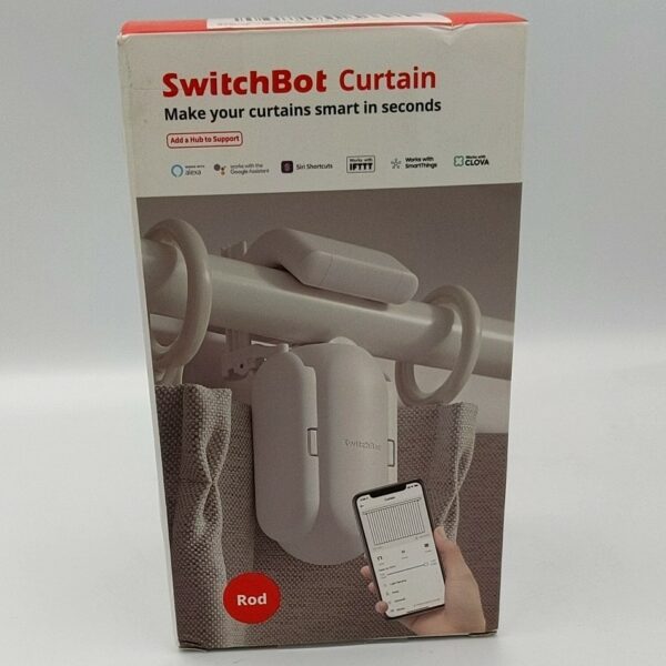 SwitchBot Curtain Rod - Smart Home Curtain Robot - NEW Google Home/Alexa (tubo circular) - Imagen 3