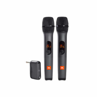 JBL Sistema inalámbrico de 2 micrófonos con receptor de doble canal