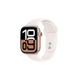 Apple Watch Series 10 46mm GPS Rose Gold Aluminium Case  with Light Blush Sport Band - M/L