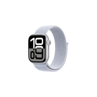 Apple Watch Series 10 42mm GPS Silver Aluminium Case with Blue Cloud Sport Loop