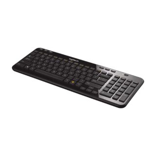 Logitech Teclado de escritorio inalámbrico USB K360: teclado completo compacto, duración de la batería de 3 años