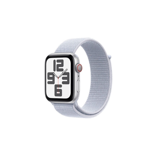 Apple Watch SE 2nd Gen 40mm,GPS Silver Aluminum Case & Blue Cloud Sport Loop