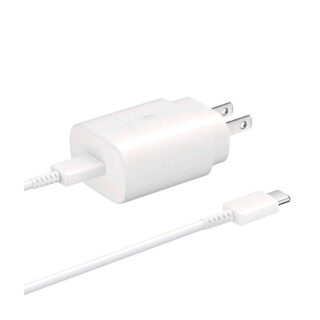 Samsung Cargador + Cable USB C 25W Blanco