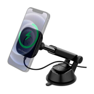 Spigen OneTap Pro diseñado para Magsafe Fast Wireless Car Charger Mount (Magnético y carga rápida iPhone 14, 13,12 modelos incluso el modelo Max)
