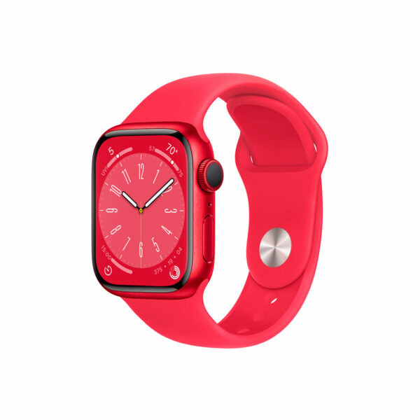 Apple Watch Series 8 41mm GPS (Product) RED Aluminum Case with (Product) RED Sport Band (Product) RED Aluminum Case with (Product) RED Sport Band M/L
