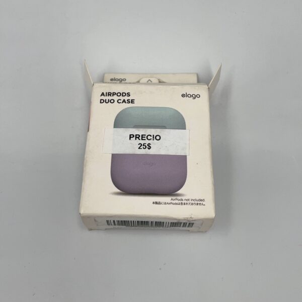 elago AirPods Duo Case [Body-Lavender/Top-Pastel Blue, Lovely Pink] - Imagen 3