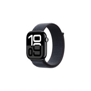 Apple Watch Series 10 46 mm, GPS with Jet Black Aluminium Case + Black Sport Band - M/L