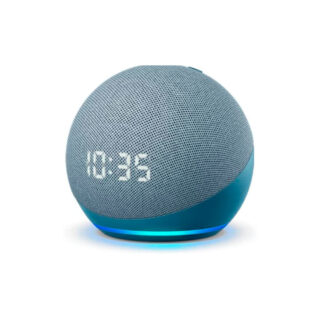 Amazon Echo Dot con reloj (4ta generación, modelo de 2022) | Bocina inteligente con reloj y Alexa | Azul