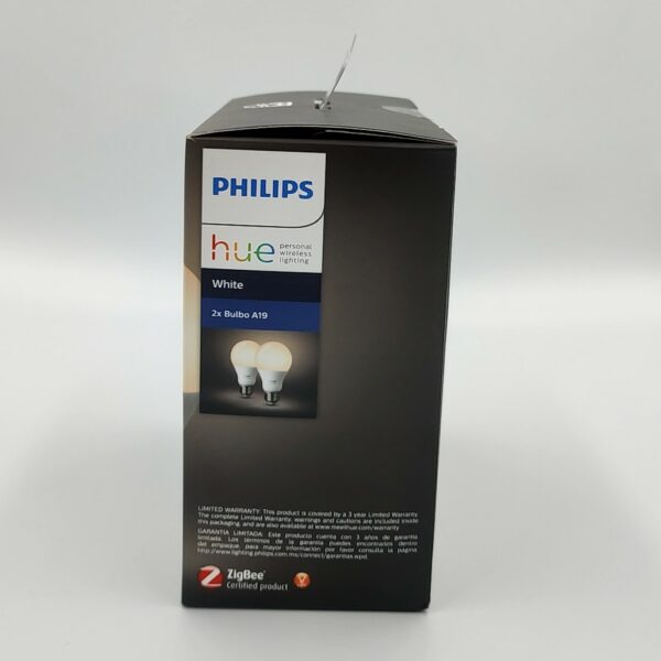 Philips Hue White A19 (PACK X2) - Bombilla LED de 60 W equivalente a regulable (funciona con Alexa Apple HomeKit y Google Assistant) - Imagen 4