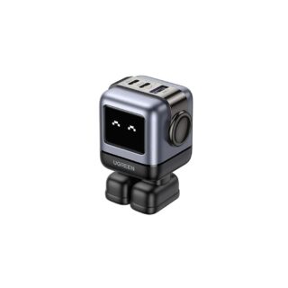 Ugreen Nexode RG Space Gray Cargador rapido de 3 puertos 2xUSB-C 1xUSB-A 65W