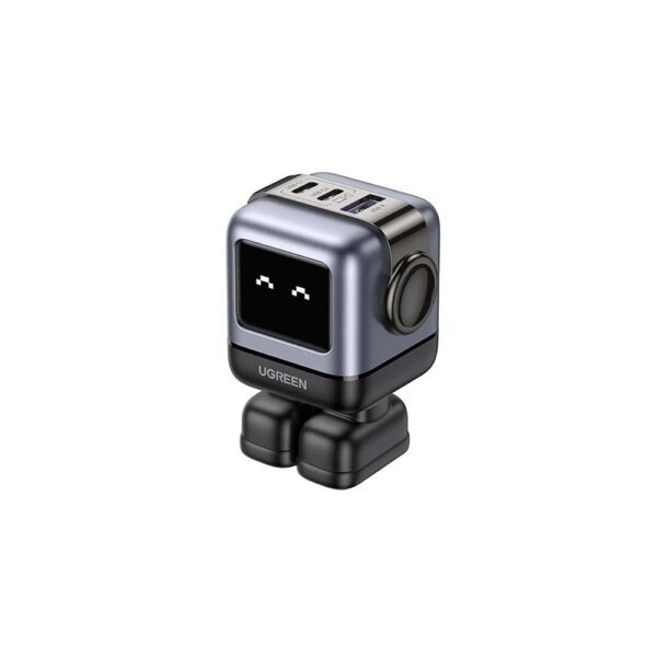 Ugreen Nexode RG Space Gray Cargador rapido de 3 puertos 2xUSB-C 1xUSB-A 65W