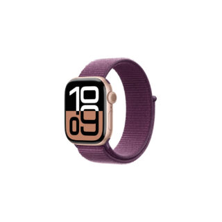 Apple Watch Series 10 42mm GPS Rose Gold Aluminium case Plum Sport Loop