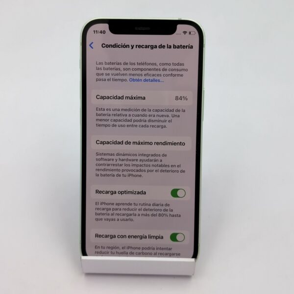iPhone 12 Mini 256GB Verde (84%) 1 Sim + 1eSim - Imagen 3
