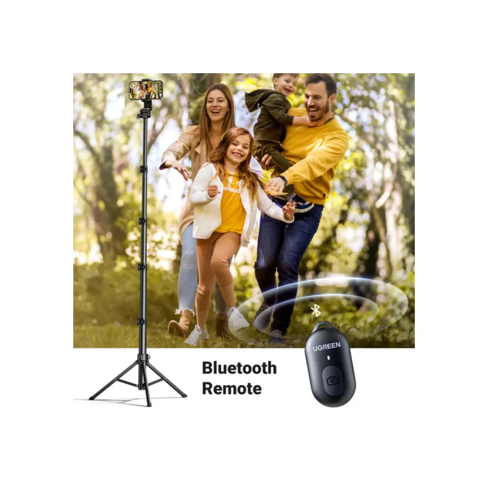 UGREEN Palo Selfie Tripode Con Bluetooth - Imagen 4