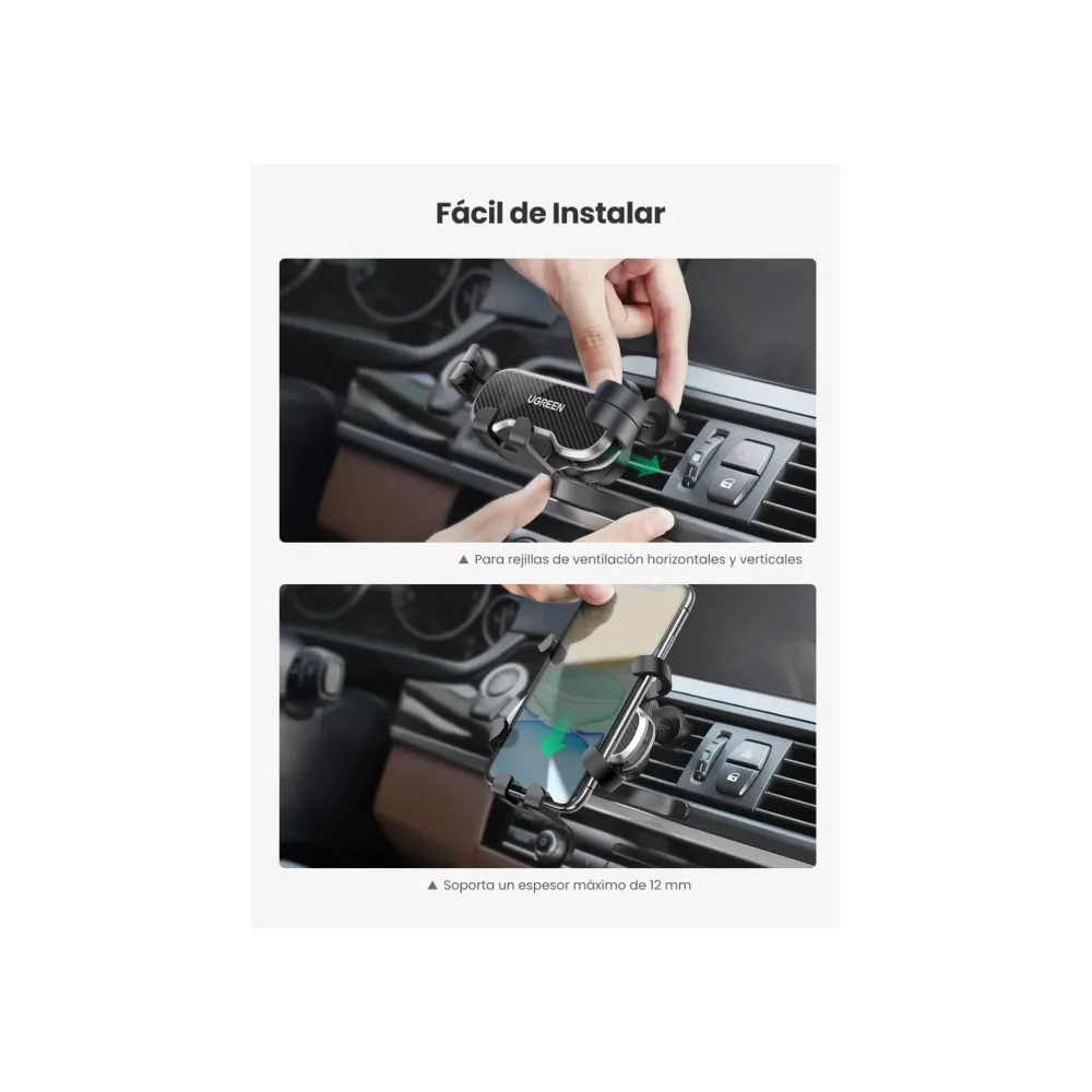 UGREEN Soporte Para Vehiculo Por Gravedad - Imagen 4