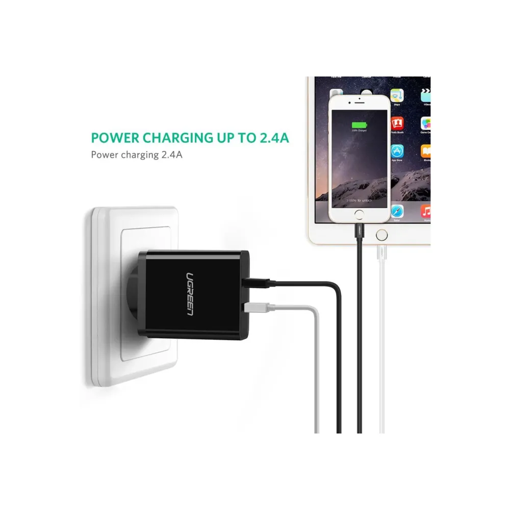 UGREEN Cable De Carga Lightning a USB-A Blanco - Imagen 3