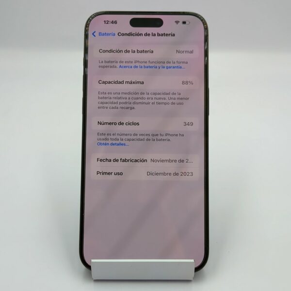 Apple iPhone 15 Pro Max 1TB Black Titanium Dual eSim (88%) - Imagen 6