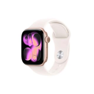 Apple Watch Series 11 46mm GPS Rose Gold Aluminum Case + Light Blush Sport Band S/M