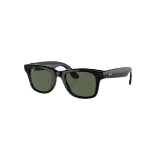Ray-Ban Meta Wayfarer Marco Negro Brillo Cristal G-15 Verde Talla Standard
