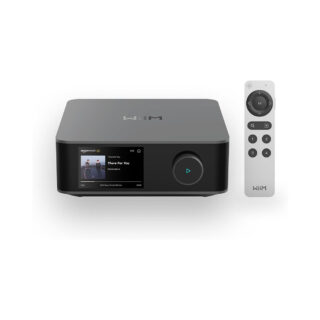 WiiM Amp Ultra Gris 100w*2 8 ohmios | Amplificador de transmisión de 100 W DAC Premium | EQ RoomFit y pantalla táctil | HDMI ARC, óptico