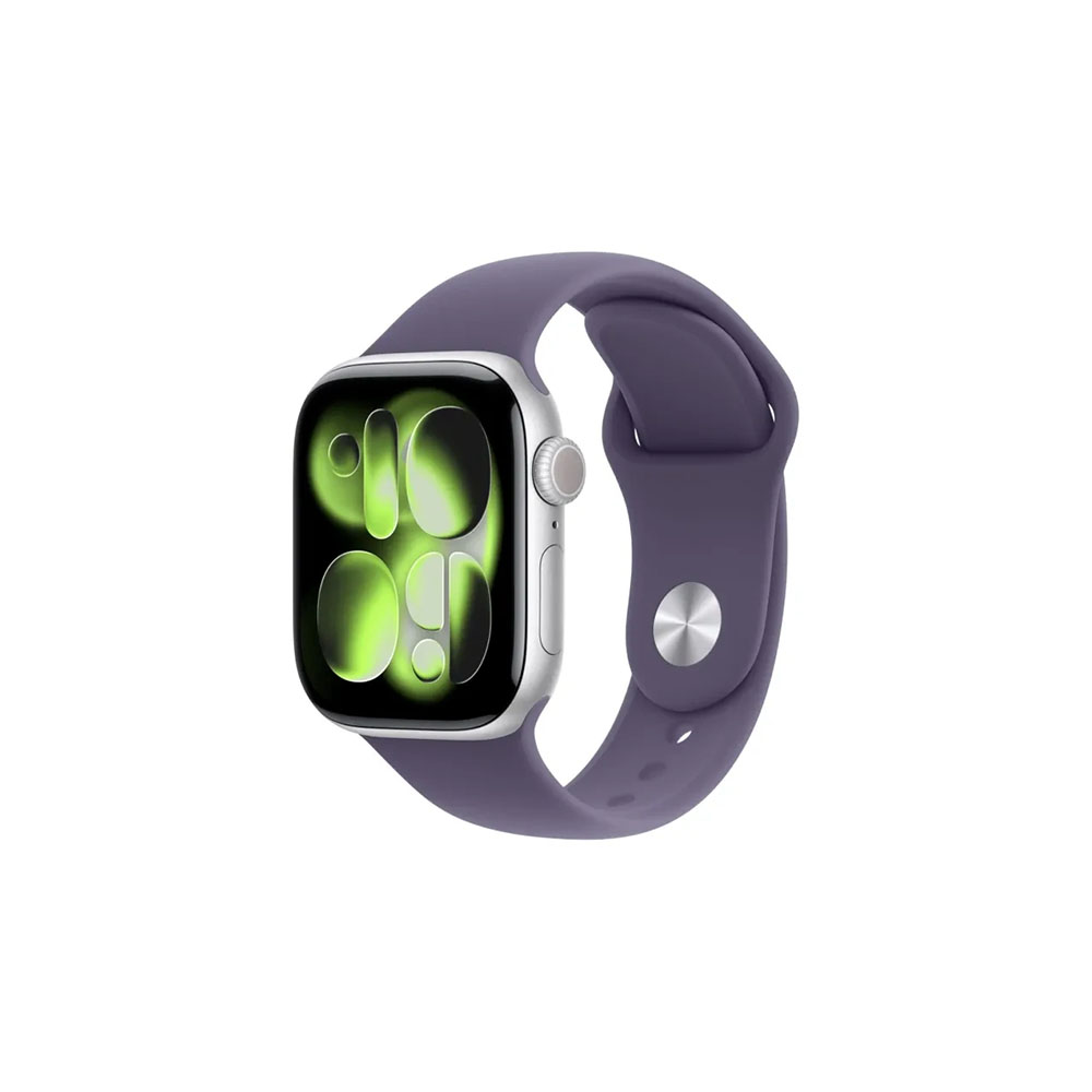 Apple Watch Series 11 46mm GPS Silver Aluminum Case + Purple Fog Sport Band M/L