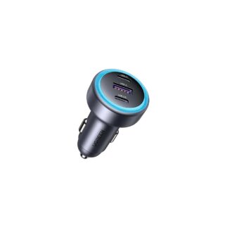 Ugreen Cargador de Auto 30W 2 USB C 1 USB A con Luz Led (45843)