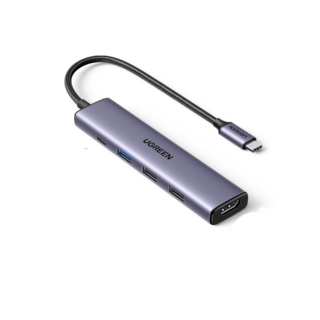 Ugreen Hub  5EN1*HDMI 4K@30Hz, USB-C PD 100W, USB-A 3.0 5Gbps, 2x USBA 2.0 480Mbps*SOPORTA HASTA 95W PD (15495)