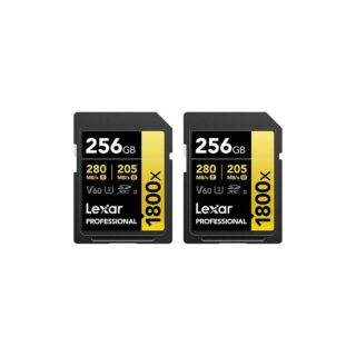 Lexar 256GB Professional 1800x UHS-II SDXC Memory Card (GOLD Series, 2-Pack)